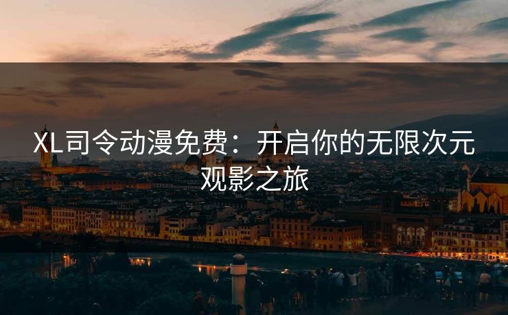 XL司令动漫免费：开启你的无限次元观影之旅